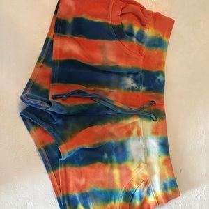 Short tie dye cotton shorts